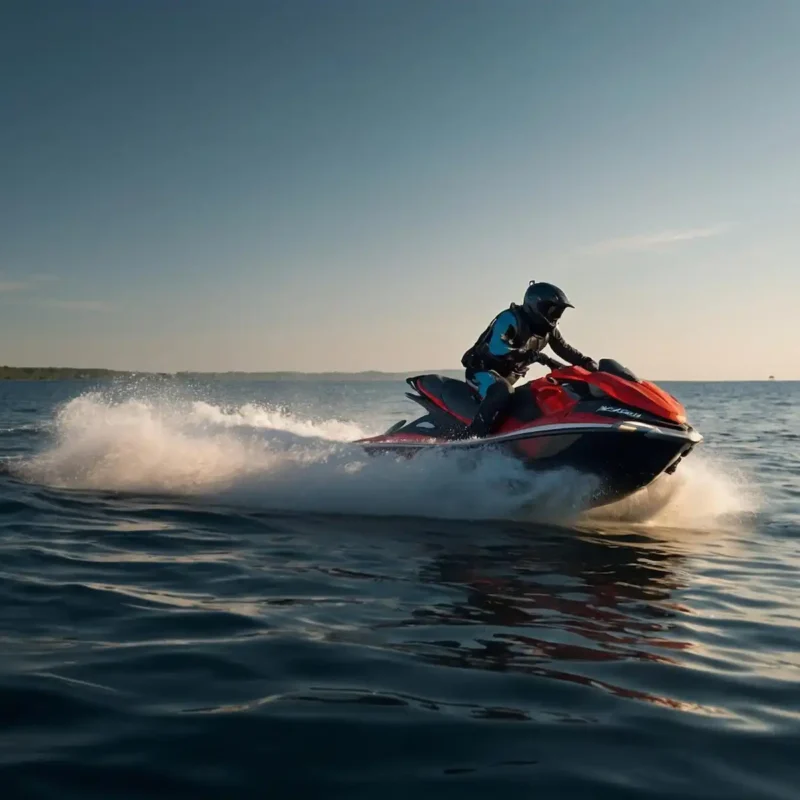 Vista de moto de agua en el mar a toda velocidad en Fuengirola España con YachtPro Spain