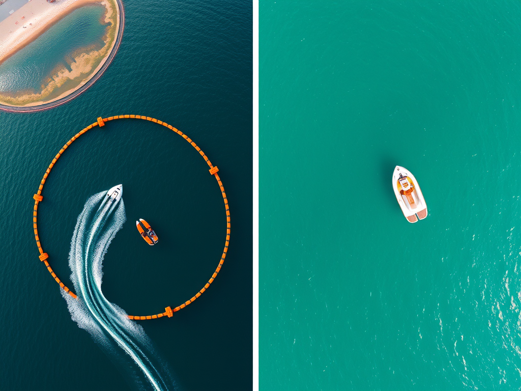 Vista aérea de actividades en Jet Ski, Costa del Sol